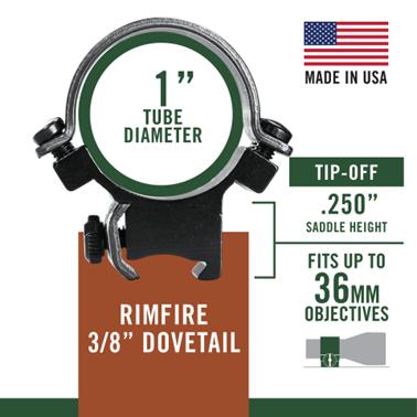 Weaver Classic Sure Grip Rifle Scope Rings for .22 Rifles