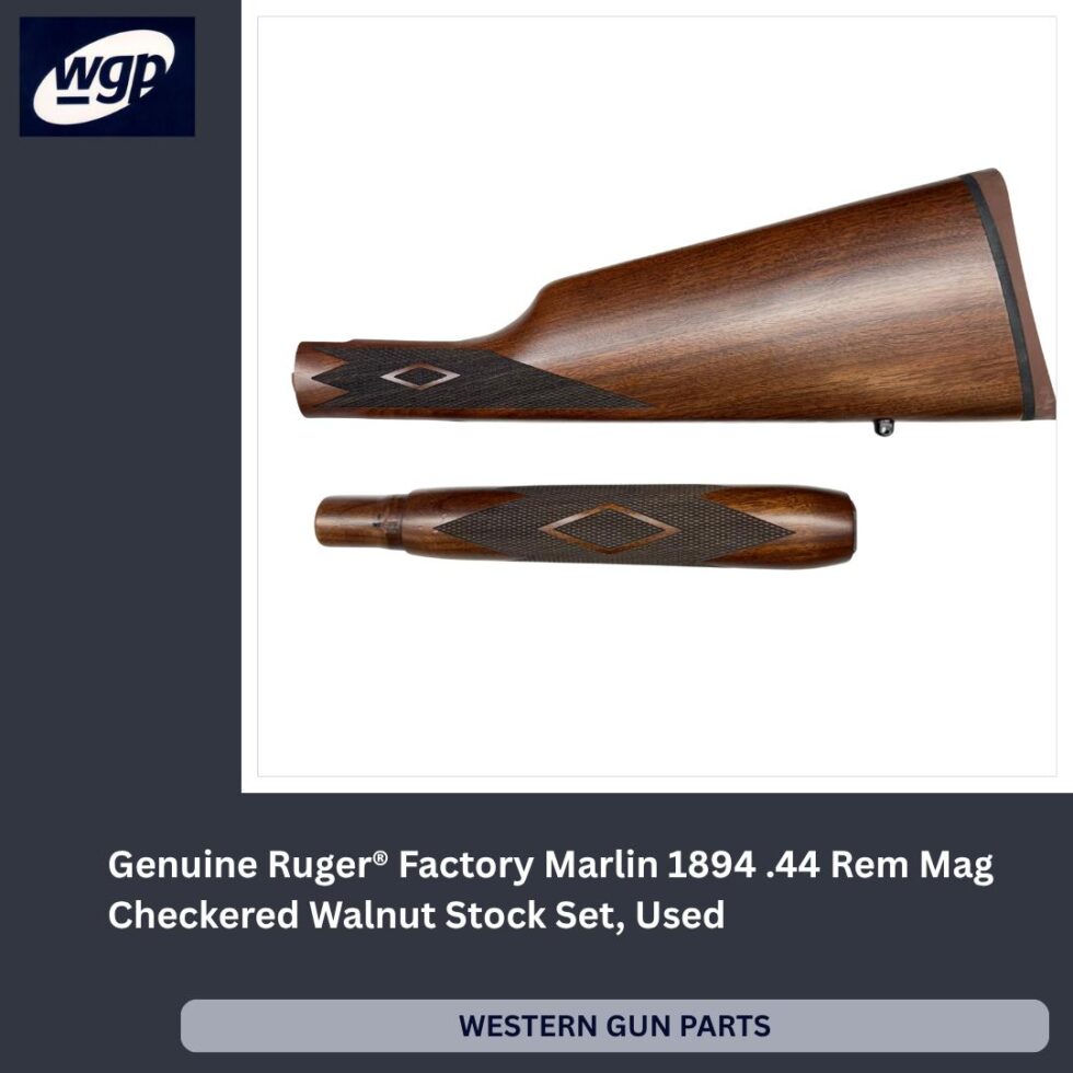 Marlin (Made by Ruger) 1894 .44 Rem Mag Checkered Walnut Stock Set, Used