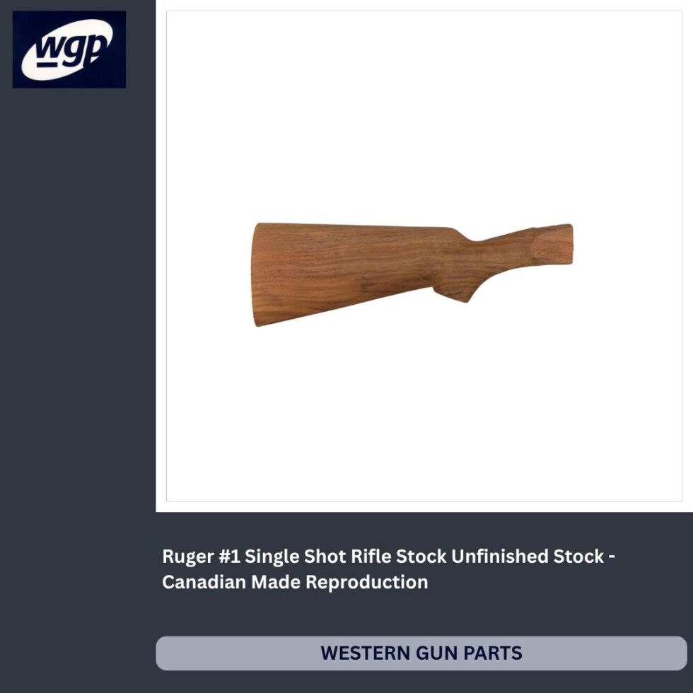 Ruger #1 Single Shot Rifle Buttstock, Unfinished - Canadian Made Reproduction
